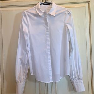 Rachel Zoe crisp white button down